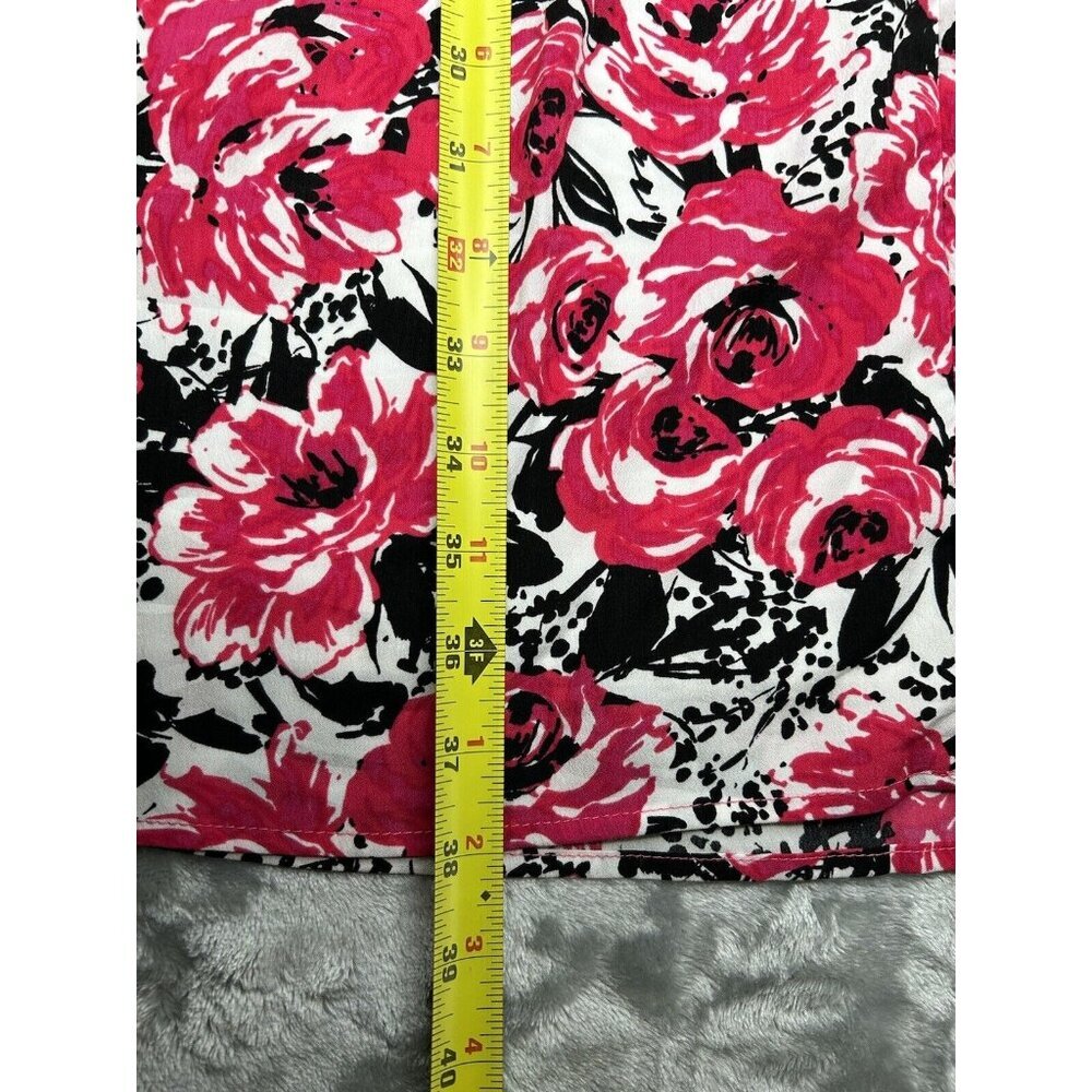 Torrid Dress Size 20 Black Pink Sleeveless Floral Sheer Mesh Neck Keyhole Back - Picture 11 of 11